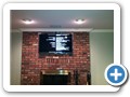 Fire Place TV Mouted on Brick Wayne NJ