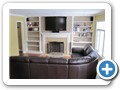 Fire Place With Shelves and Surround Sound